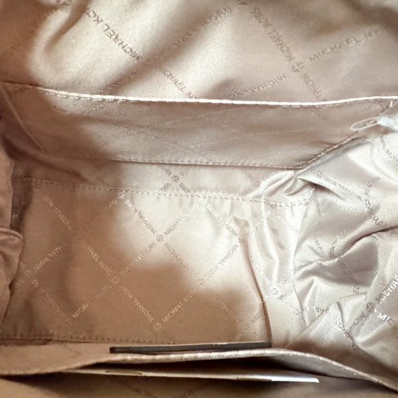 Michael Kors Avril Small Top Zip Satchel Shoulder Crossbody Bag MK Vanilla Pink - Picture 11 of 13